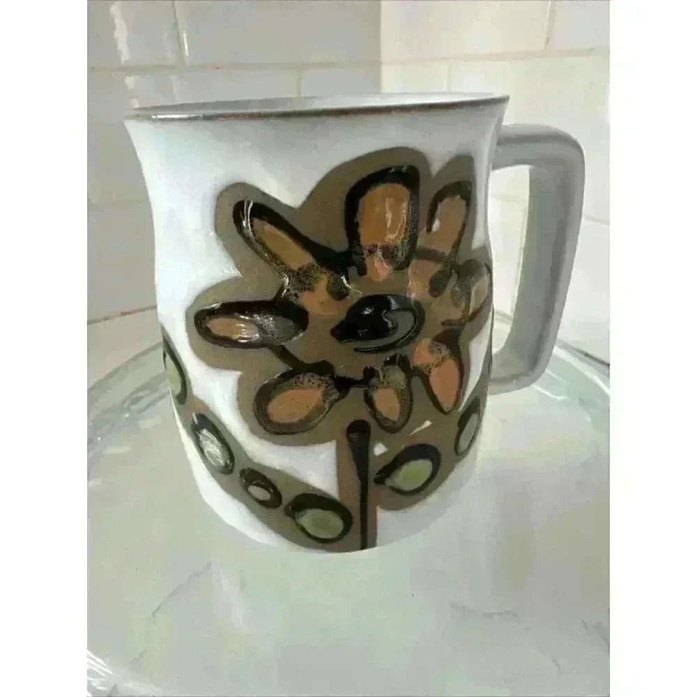 Vintage 1980s Owl Coffee Mug Cup 3.75 Inch Tall Ceramic